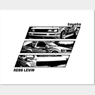 TOYOTA COROLLA AE86 LEVIN D1GP Black 'N White Archive 2 Posters and Art